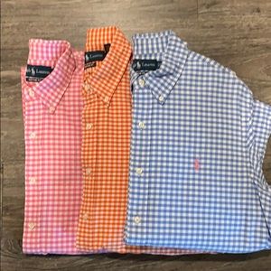 3 Polo Ralph Lauren custom fit shirts
